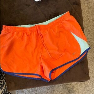 Nike Women’s Orange and Gray Shorts